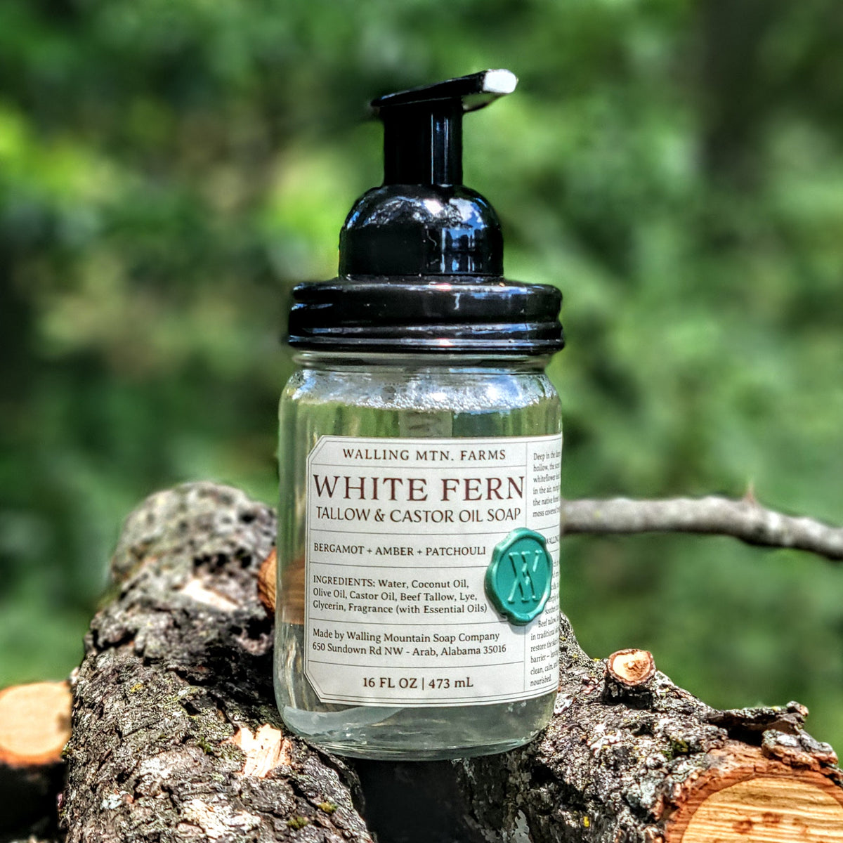 White Fern 12oz Tallow & Castor Oil Foaming Hand Soap