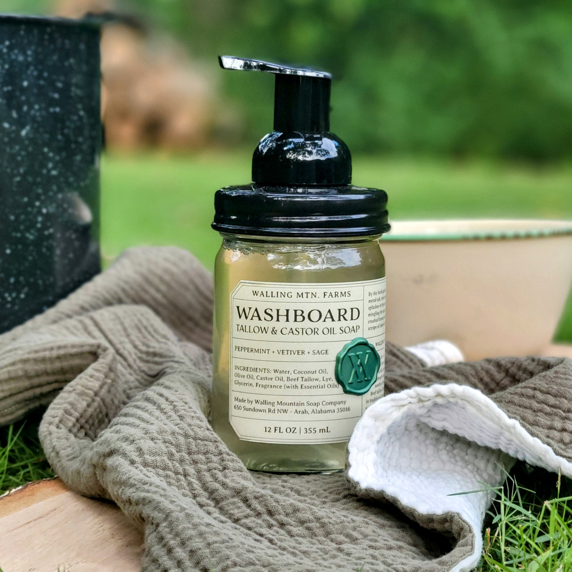 Washboard 12oz Tallow & Castor Oil Foaming Hand Soap